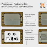 iPad Air Wandhalterung aus Holz – Edler Tablet-Rahmen von Noble Frames für Smart Home & Inneneinrichtung