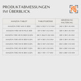 Amazon Fire Tablet Wandhalterung aus Holz – Design-Rahmen von Noble Frames für Smart Home & Displays