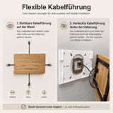 Tablet-Wandhalterung aus Eiche – universal mit verstellbarer Ladefunktion